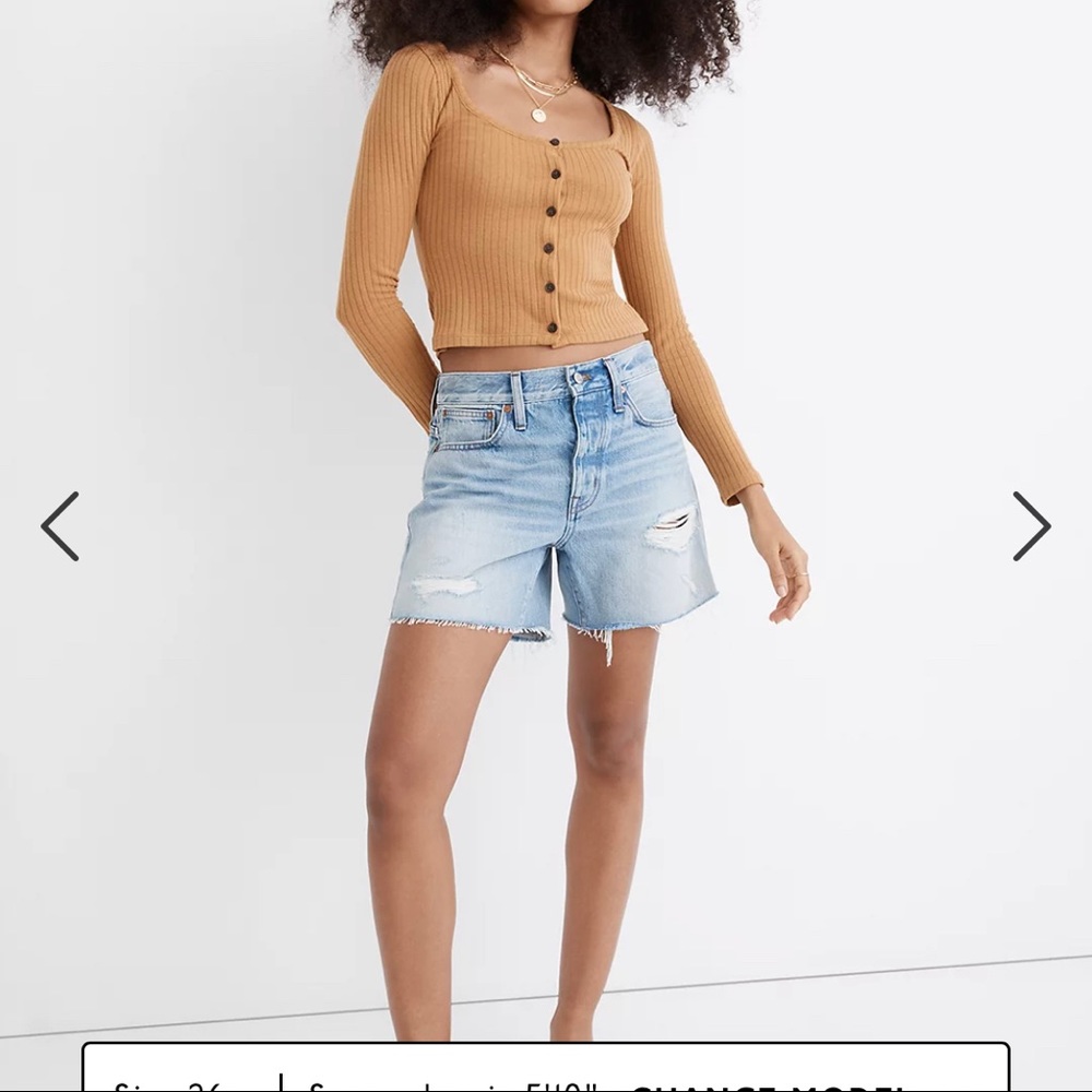 Madewell mid-rise denim short, relaxed